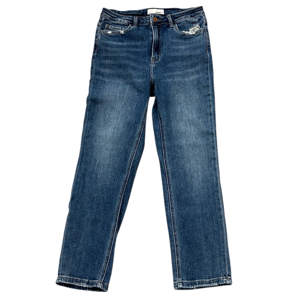Vince Mid Wash Straight Ankle Jeans in Indigo